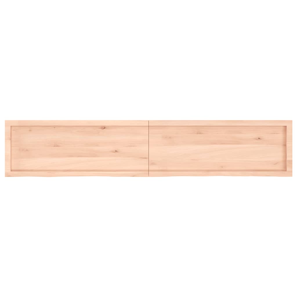 Wall Shelf 200x40x(2-6) cm Untreated Solid Wood Oak