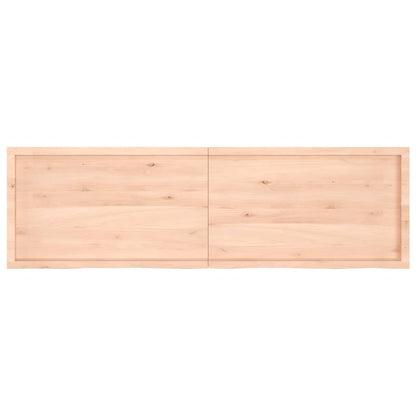 Wall Shelf 200x60x(2-6) cm Untreated Solid Wood Oak