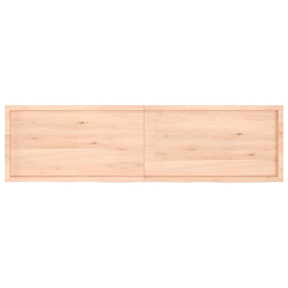 Wall Shelf 220x60x(2-4) cm Untreated Solid Wood Oak