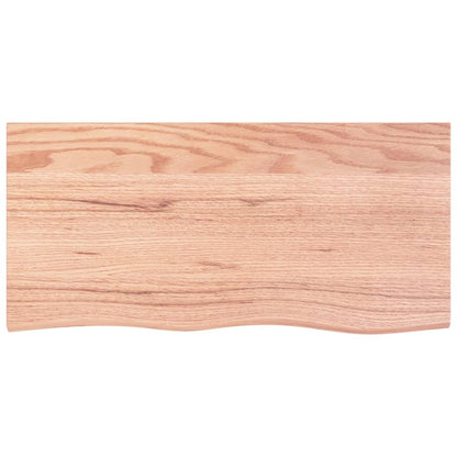 Wall Shelf Light Brown 100x50x(2-4) cm Treated Solid Wood Oak