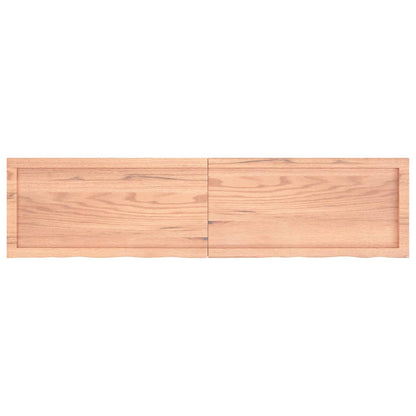 Wall Shelf Light Brown 160x40x(2-4) cm Treated Solid Wood Oak