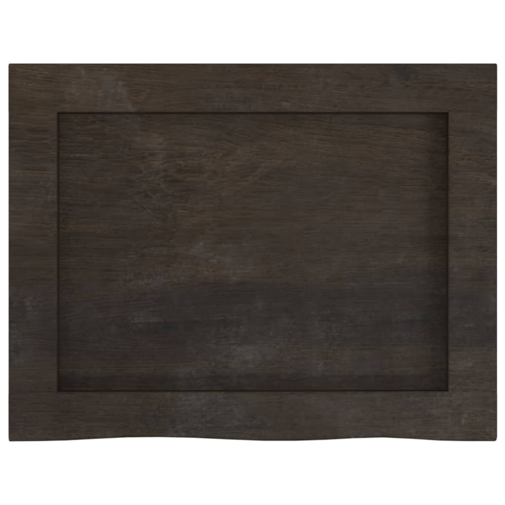 Wall Shelf Dark Brown 40x30x(2-6) cm Treated Solid Wood Oak