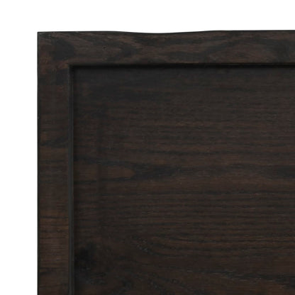 Wall Shelf Dark Brown 40x30x(2-6) cm Treated Solid Wood Oak