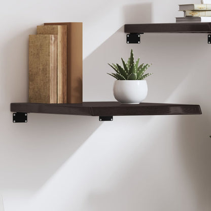 Wall Shelf Dark Brown 40x50x(2-4) cm Treated Solid Wood Oak