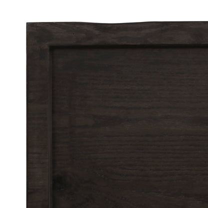 Wall Shelf Dark Brown 60x30x(2-4) cm Treated Solid Wood Oak