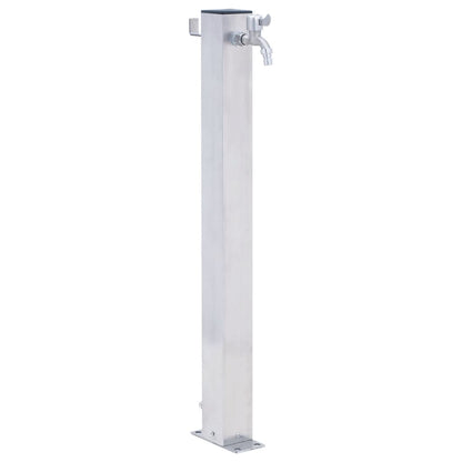 Garden Water Column 100 cm Stainless Steel Square