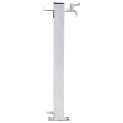 Garden Water Column 100 cm Stainless Steel Square