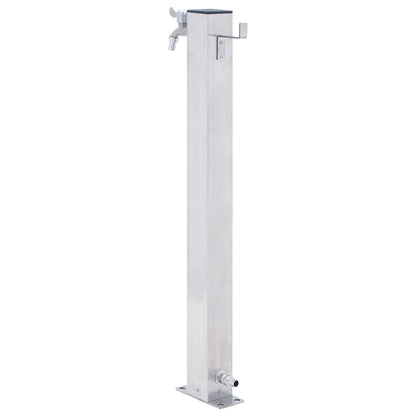 Garden Water Column 100 cm Stainless Steel Square