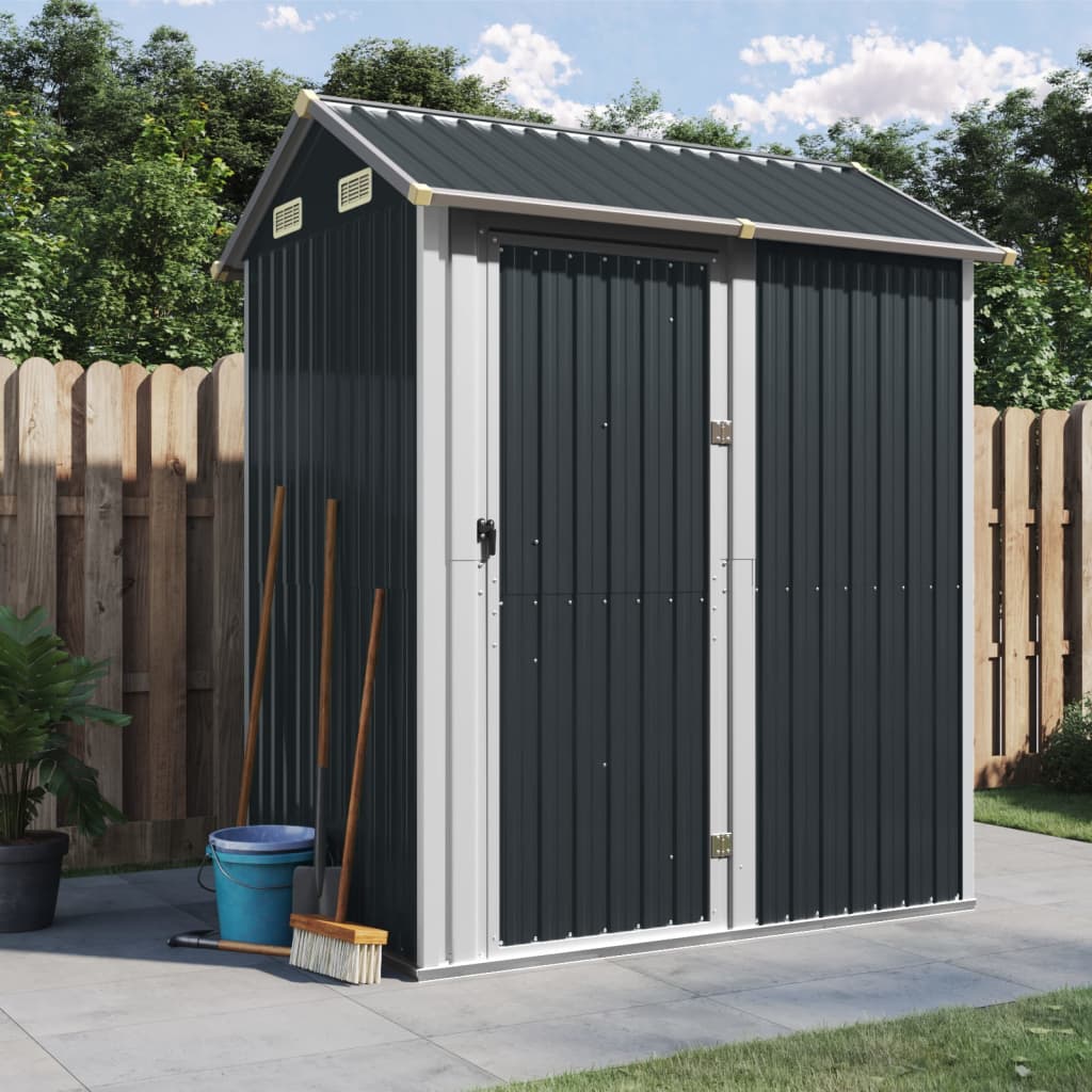 Garden Shed Anthracite 192x152.5x237 cm Galvanised Steel