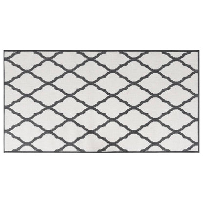 Outdoor Rug Grey and White 80x150 cm Reversible Design