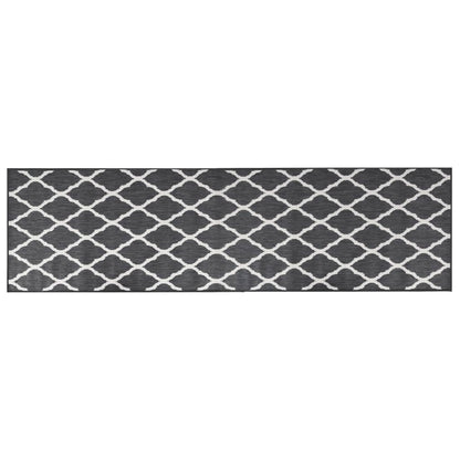 Outdoor Rug Grey and White 80x250 cm Reversible Design