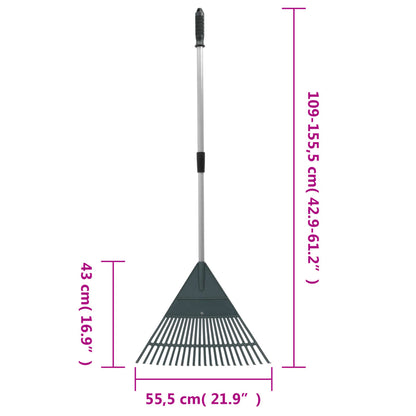 Leaf Rake Dark Green 155.5 cm PP