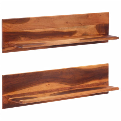 Wall Shelves 2 pcs 112x20x26 cm Solid Wood Acacia