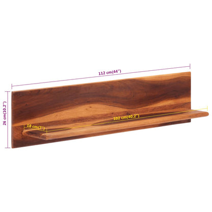 Wall Shelves 2 pcs 112x20x26 cm Solid Wood Acacia