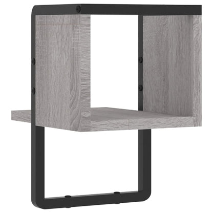 Wall Shelf with Bar Grey Sonoma 20x25x30 cm