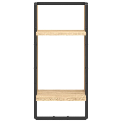 Wall Shelf with Bar Sonoma Oak 30x25x65 cm