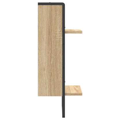 Wall Shelf with Bar Sonoma Oak 30x25x65 cm