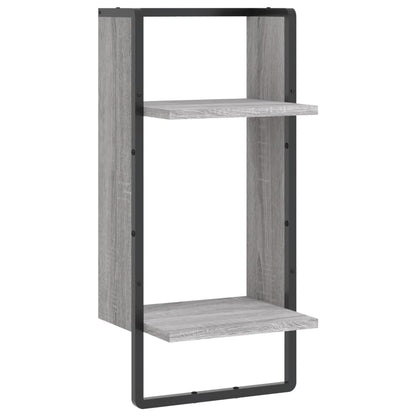 Wall Shelf with Bar Grey Sonoma 30x25x65 cm