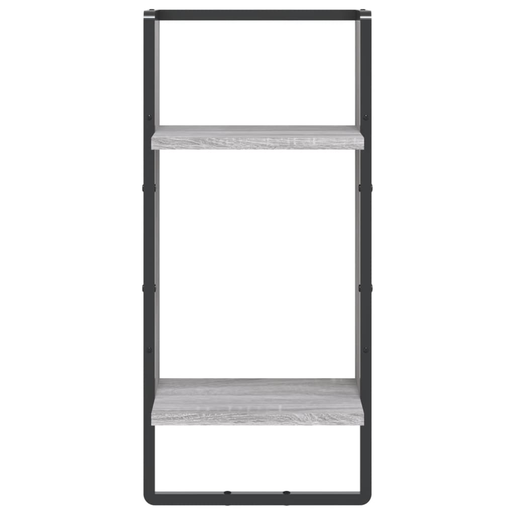 Wall Shelf with Bar Grey Sonoma 30x25x65 cm