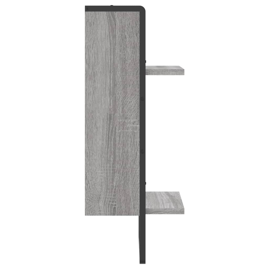 Wall Shelf with Bar Grey Sonoma 30x25x65 cm