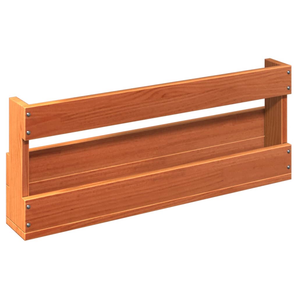 Wall-mounted Shoe Racks 2 pcs Wax Brown 59x8.5x23.5 cm Solid Wood Pine